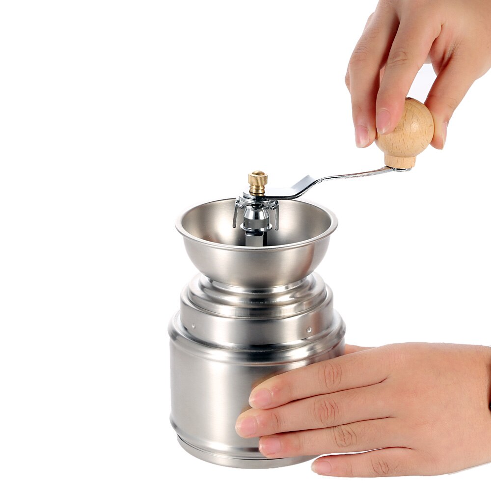 Homgeek Handmatige Koffiemolens Duurzaam Handige Handleiding Spice Bean Koffiemolen Rvs Burr Grinder Met Keramische Kern