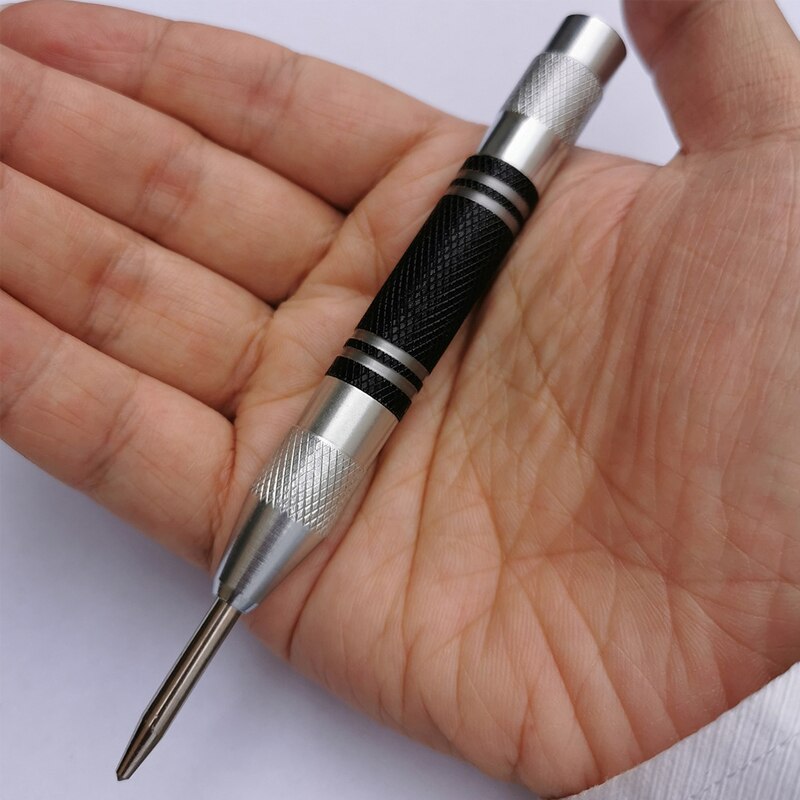 Upgrade Automatic Center Pin Spring Loaded Mark Center Punch Tool Wood Indentation Mark Woodworking Tool Bit 2pcs Punch Needle