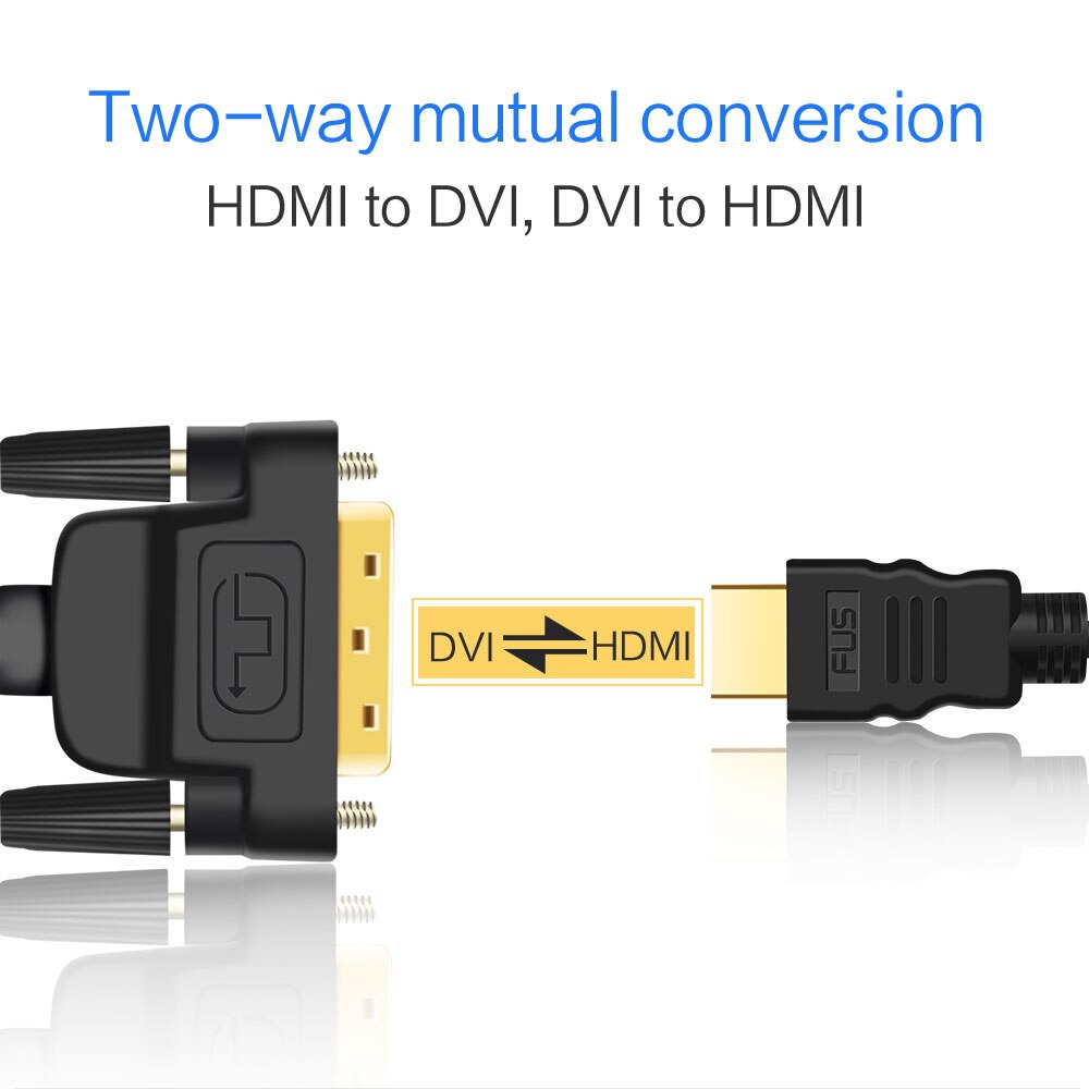 Hdmi Naar Dvi Hdmi Kabel 1080P 3D Dvi Naar Hdmi Kabel DVI-D 24 + 1 Pin Adapter Kabels Gold plated Voor Xbox Hdtv Projector PS4/3 Tv Box