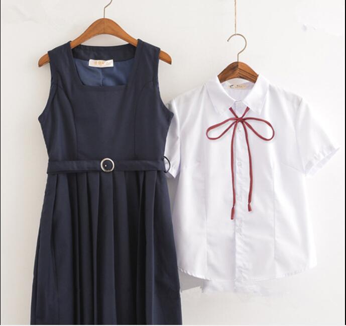 School Uniforms Short Or Long Sleeve Shirt and Vest Dress Japanese Preppy Style Girls Uniform Anime Costumes S-XL