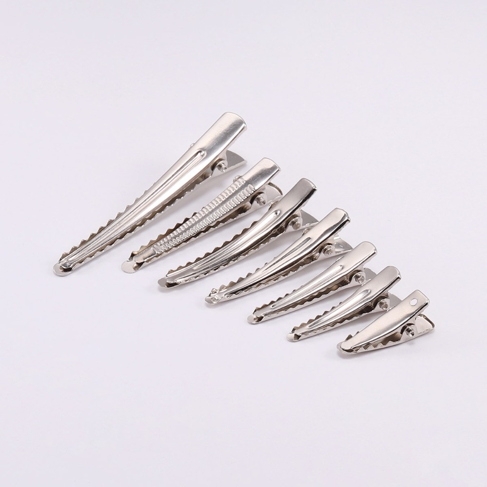 20pcs Flat Single Prong Metal Alligator Hair Clips Hairpins Korker Bow Hair Clip For Hair Hairpins Diy Jewelry Base Accessories