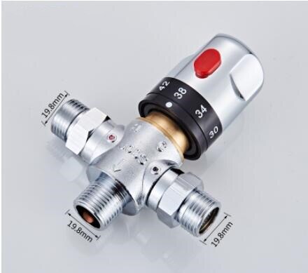 Thermostatische Messing Cartridge G1/2 = DN15 Mengkraan Warm Koud Water Temperatuur Controle Mengkraan Badkamer kraan Accessoires: WHITE