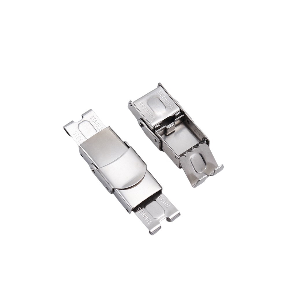 10 Stücke Edelstahl Verschluss crimpen Haken Leder Verschlüsse Verschluss Schnalle Für DIY Armbinde Schmuck Machen Anschlüsse Zubehör