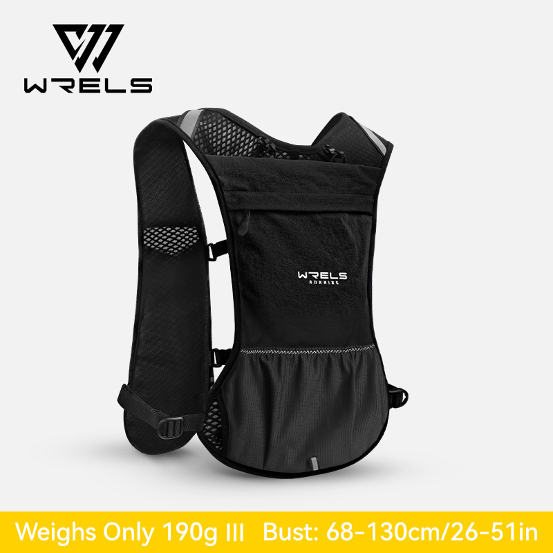 WRELS Hydrations-Rucksack mit Wasserblase, Trinkweste für Männer und Frauen, für Marathon-, Trailrunning, Radfahren und Wandern: GRAUE FARBE