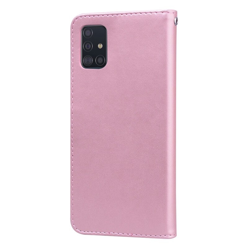 Funda de cuero para Samsung Galaxy A51, funda con tapa magnética de flor 3D para Samsung A51, fundas para teléfono Galaxy A 51, A515F, Etui