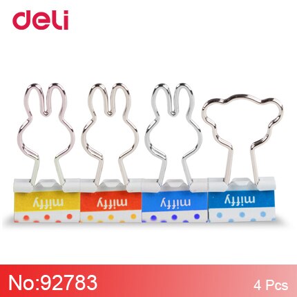 M&G miffy 19/25mm metal binder clips cartoon paper clips supply office clerical clamps Chancellory pinzas: 92783-4