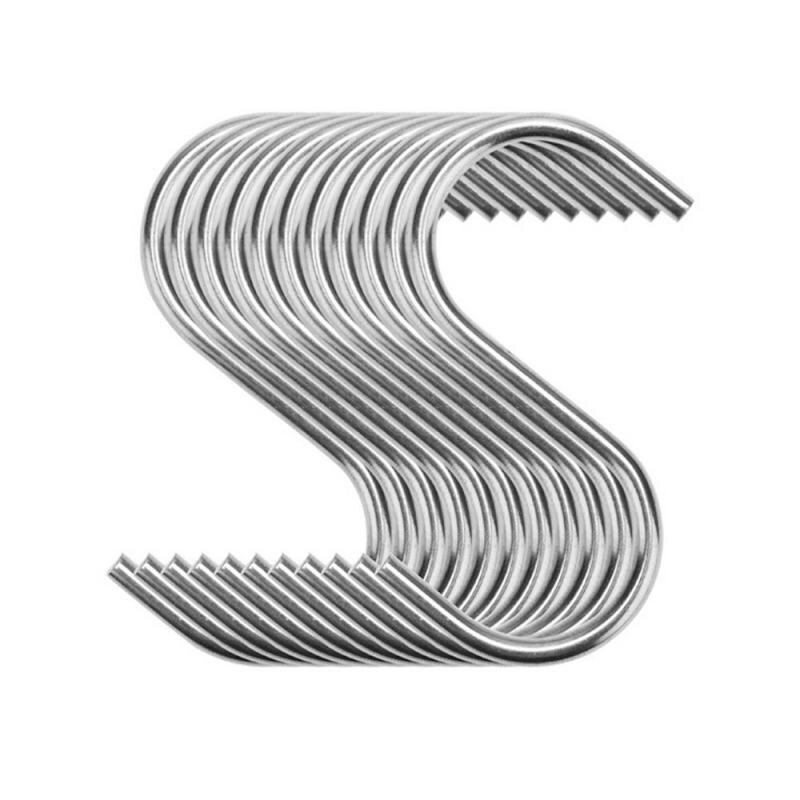 10 Stks/partij Rvs S Haak S Vormige Haken Keukengerei Hanger Keuken Badkamer Kleding Hanger Reling Sluiting Holder Haken