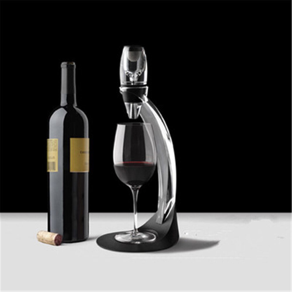 Magic Wine Aerator Set Essential Decanter Pourer With Filter Stand Holder Wine Dispenser Vodka Quick Air Aerator For Home Bar