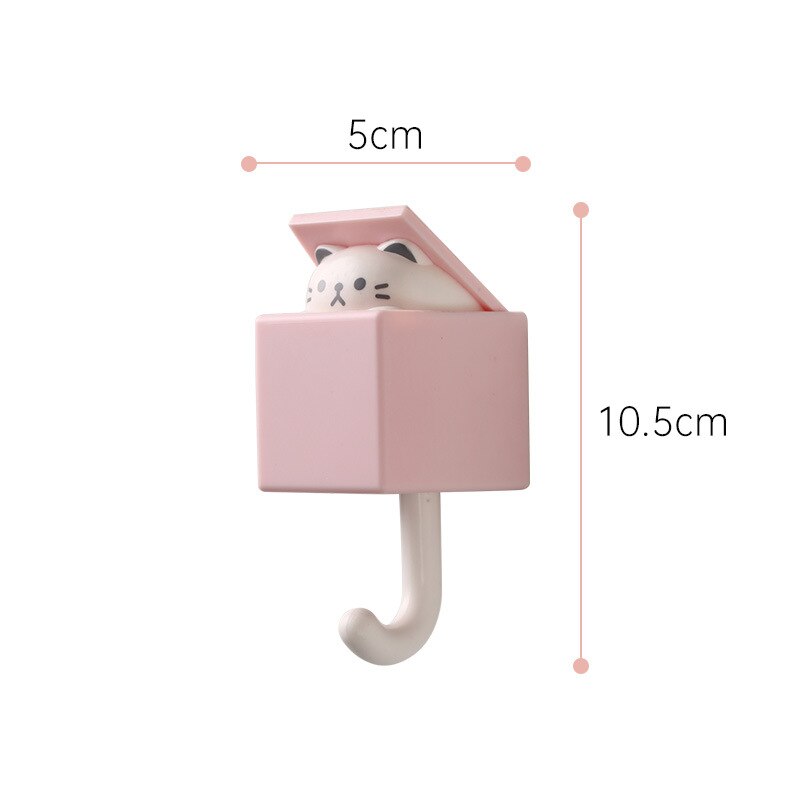 Perchero con forma de gato para dormitorio, perchas sin costuras para puerta, paraguas, toalla, tapa, perchero, decoración de pared