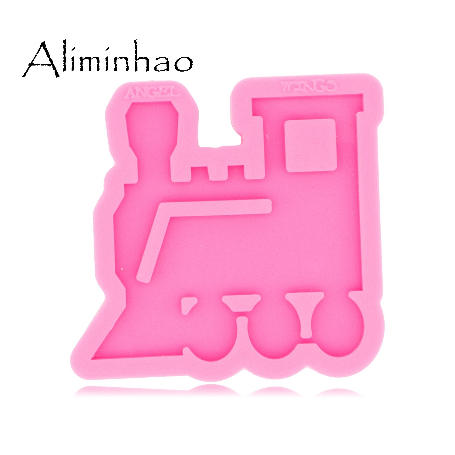 DY0561 brillante tren llavero molde UV resina líquida silicona molde artesanía para DIY collar encantos hacer joyería