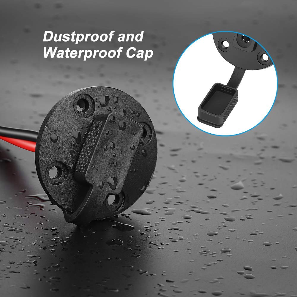 Sae tomada sidewall, conector universal para painel solar, sae à prova de intempéries, conexão rápida, conector ajustável 12awg 30cm