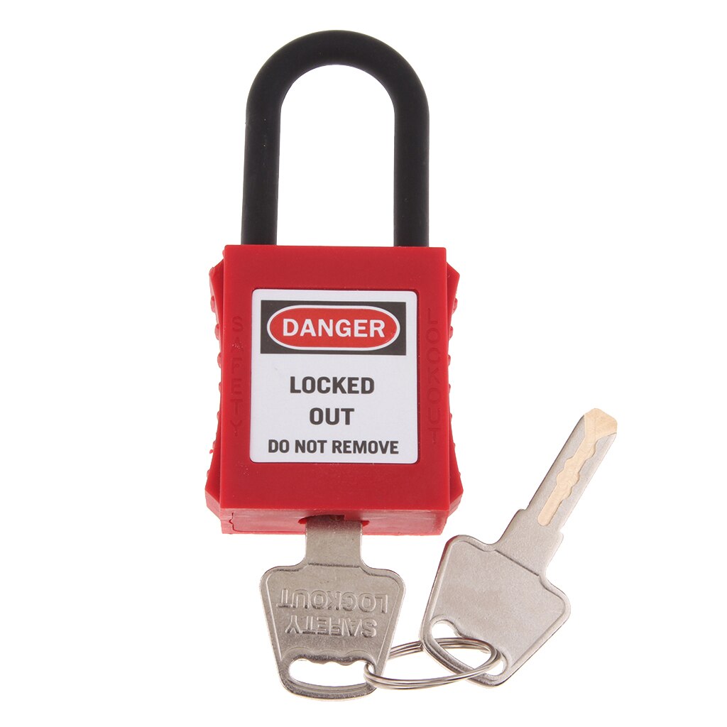 Safety Padlock Lockout Tagout Lock Insulated Keyed Different Padlock, PVC & Stainless Steel