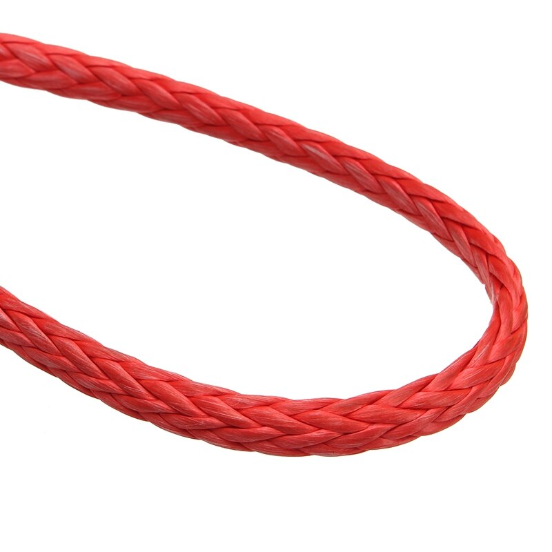 15m 5.5mm Towing Winch Cable Rope String Line Synthetic Fiber 7000lbs For Jeep ATV UTV SUV 4X4 4WD