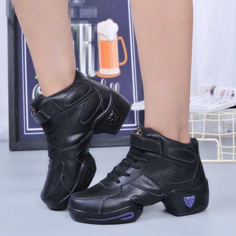 Buty do tańca kobieta panie nowoczesny miękka podeszwa Jazz trampki skórzane oddychające lekkie kobiece taniec Fitness Sport