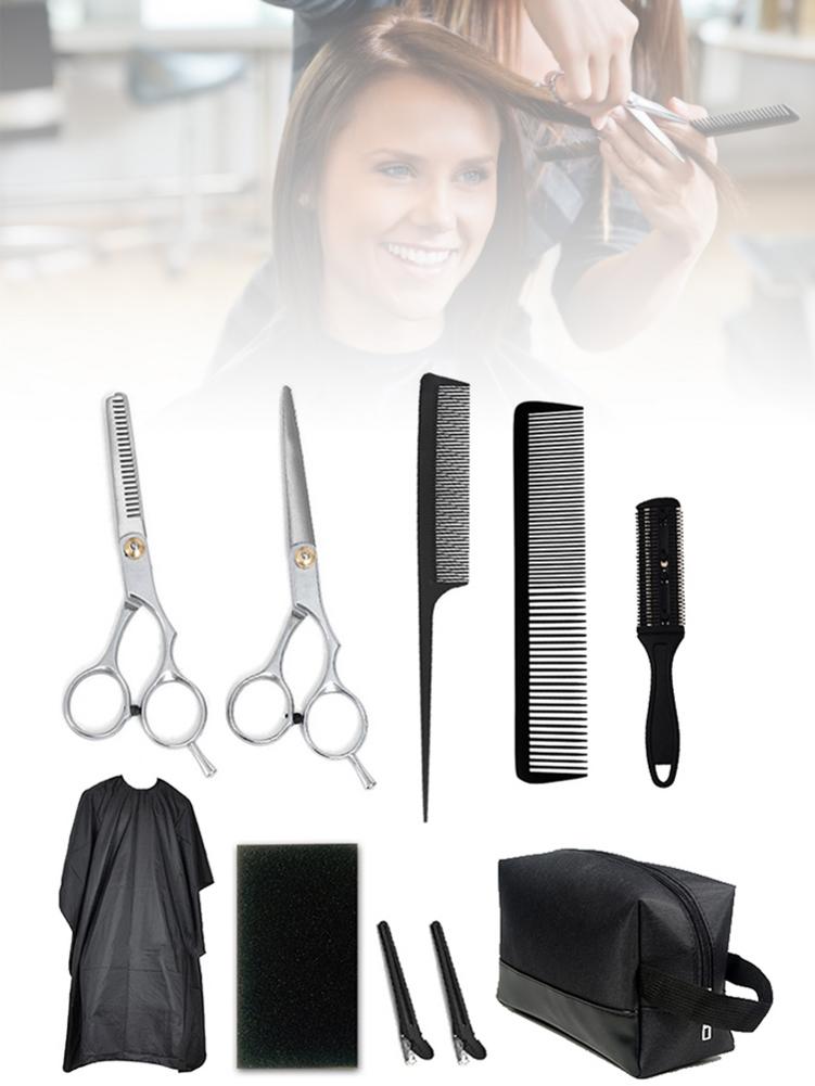 Haircut Set Hair Cutting Scissors Set Hairdressing Scissors Kit with Comb Cape and Others for Hairdressing Styling