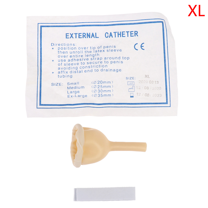 Cathéter externe médical stérilisé pour homme, 1 pièce, collecteur d'urine en latex: Rouge