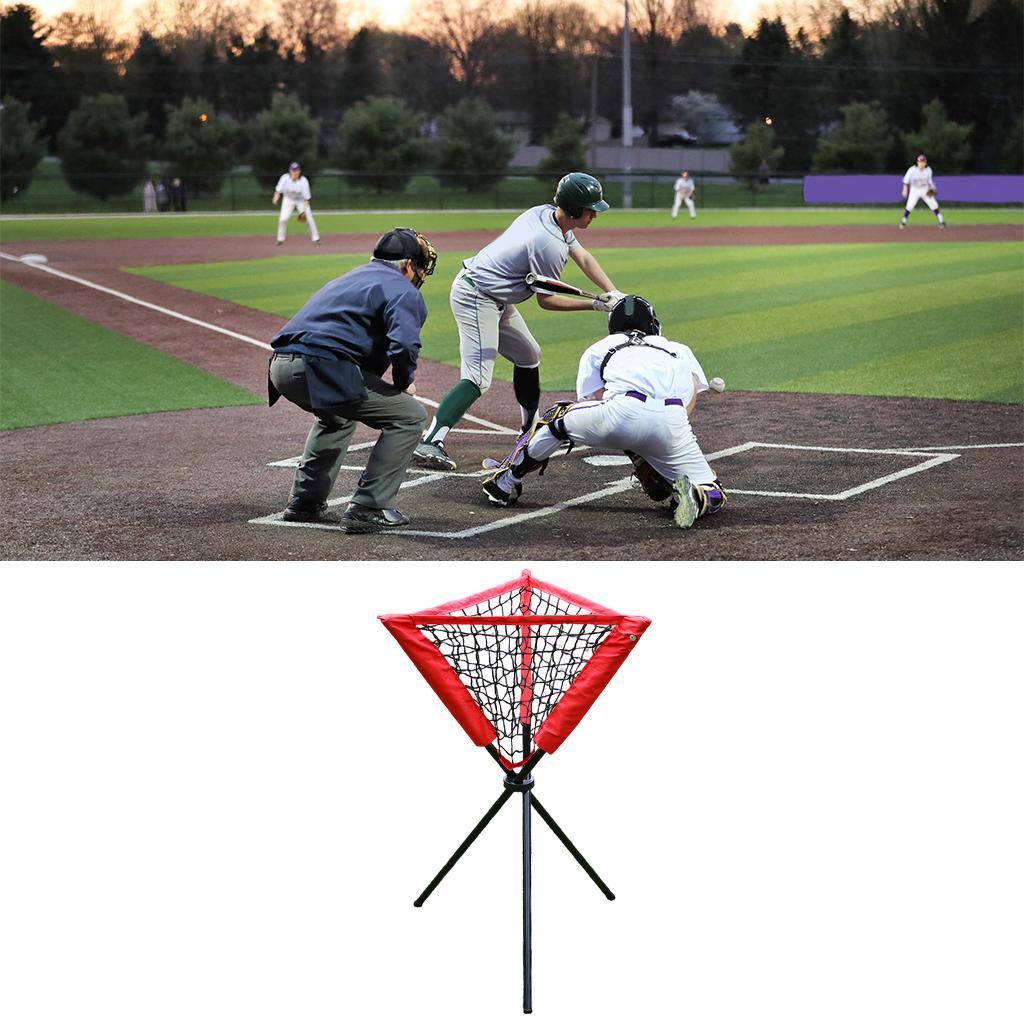 Baseball Softball Practice Hitting Pitching Nets Baseball Softball Ball Caddy Portable Hitting Practice Ball Rack with Tote Bag