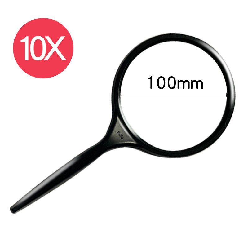 10X Magnifying Glass with Light for Reading Premium Handheld Magnifier with Light for Reading, Exploring, Inspection: qu bing 100mm
