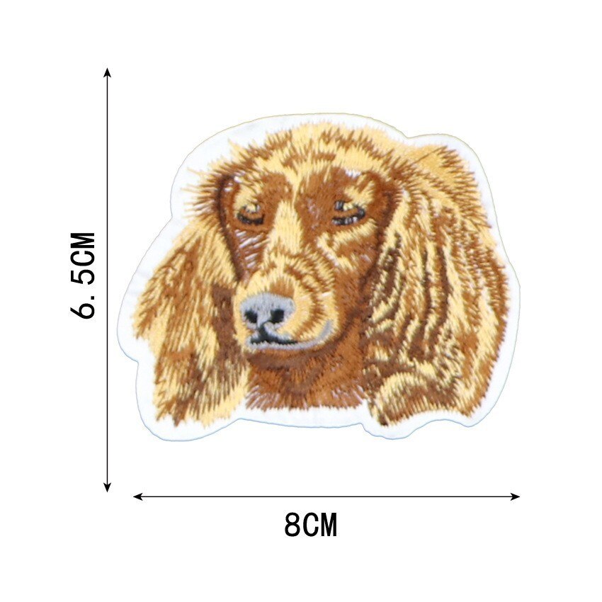 Kleine Hund Flecken Tuch Einfügen Aufkleber Stickerei handgefertigt DIY Ebene Teddy heiser Abzeichen für Kleidung Kleidung Zubehör: klein irisch Setter
