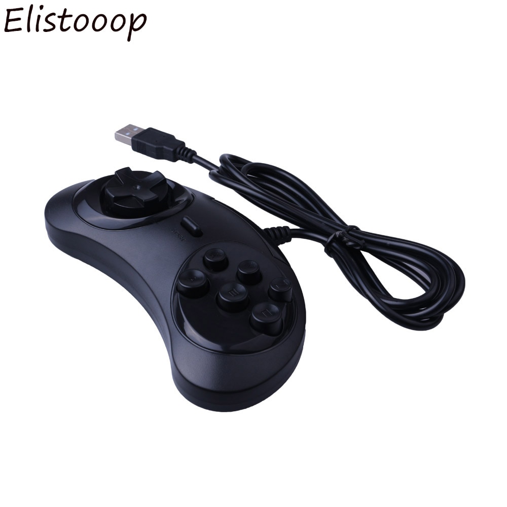 Wired USB Klassische Gamepad 6 Tasten SEGA USB Klassische Joypad für SEGA Genesis/MD PC/2 Y1301/MAC Mega stick