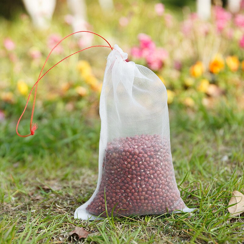 Bolsa de plástico de nailon para almacenamiento de plantas y frutas, protección contra insectos y aves, tamaño 10x20, 15x25, 20x30, 25x35cm