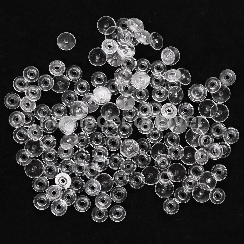 50 sæt klare kam resin trykknapper plastik trykknapper trykknapper størrelse 16 t3 hætter
