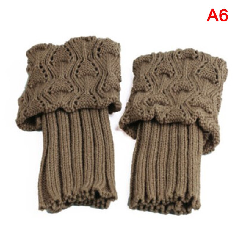 Women Crochet Boot Cuffs Knit Toppers Boot Socks Winter Leg Warmers: 7