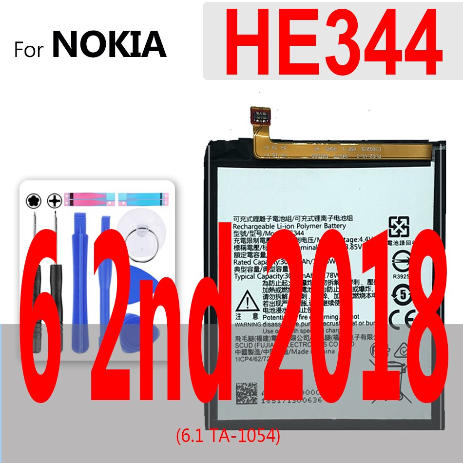 Batería BL 5C/4C HE338 HE319 HE330 HE351 WT240 HE321 HE336 HE345 HE344 HE316 HE317 HE335 para Nokia 2 3 3,1 3,2 5 6 6,1 2112 2118: HE344