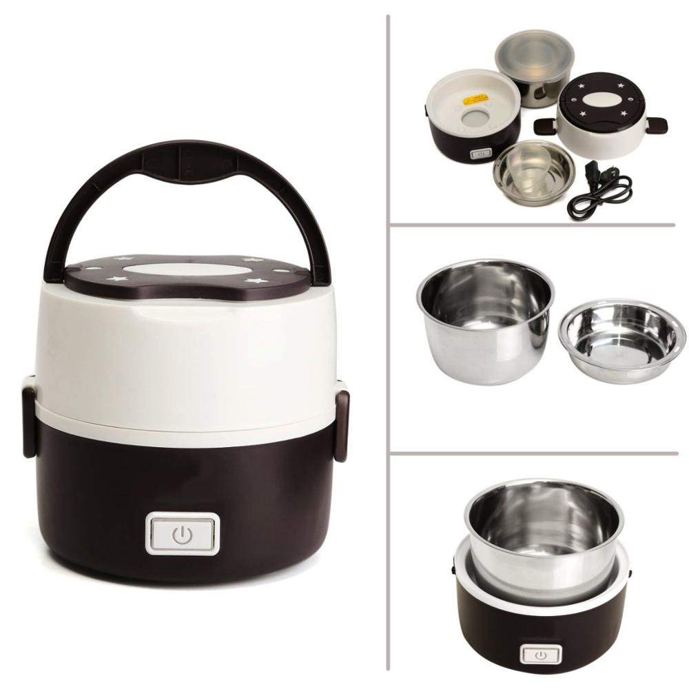 220V 2~4 Layers Electric Heated Lunch Box Set 200W Multifunctional Food Warmer Mini Rice Cooker Warmer for Students Dormitory