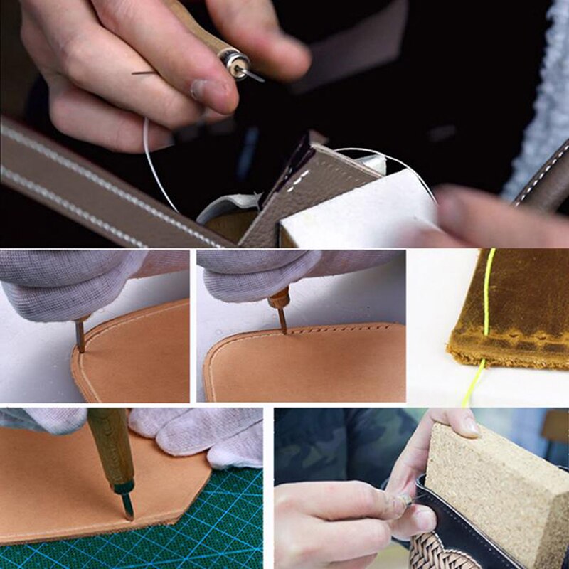 Leather Craft Elm Diamond Awl Household Leather DIY Tool Leather Sewing Tools Home Use