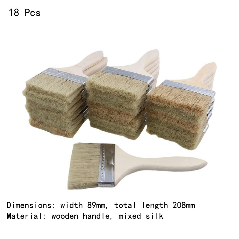 24 pak  of 35mm bredde pensler til møbel maler pensel sæt til maling pletter lakker akryl og olie pensler maler pensler: 5