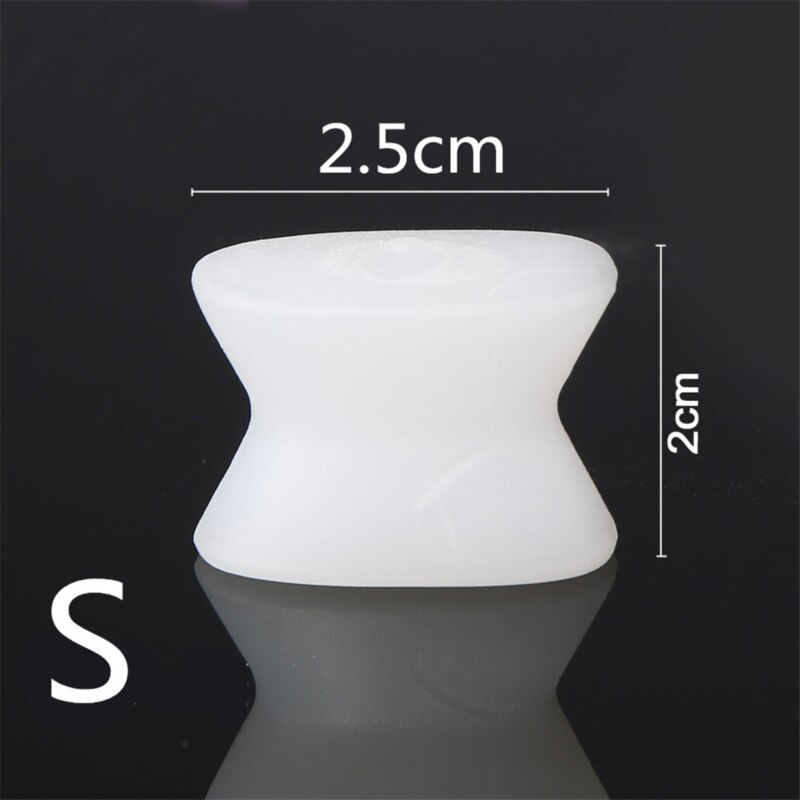 Silicone pied doigt orteil séparateur ajusteur Hallux Valgus pédicure correcteur soins des pieds Bunion os pouce Valgus protecteur: WHITE