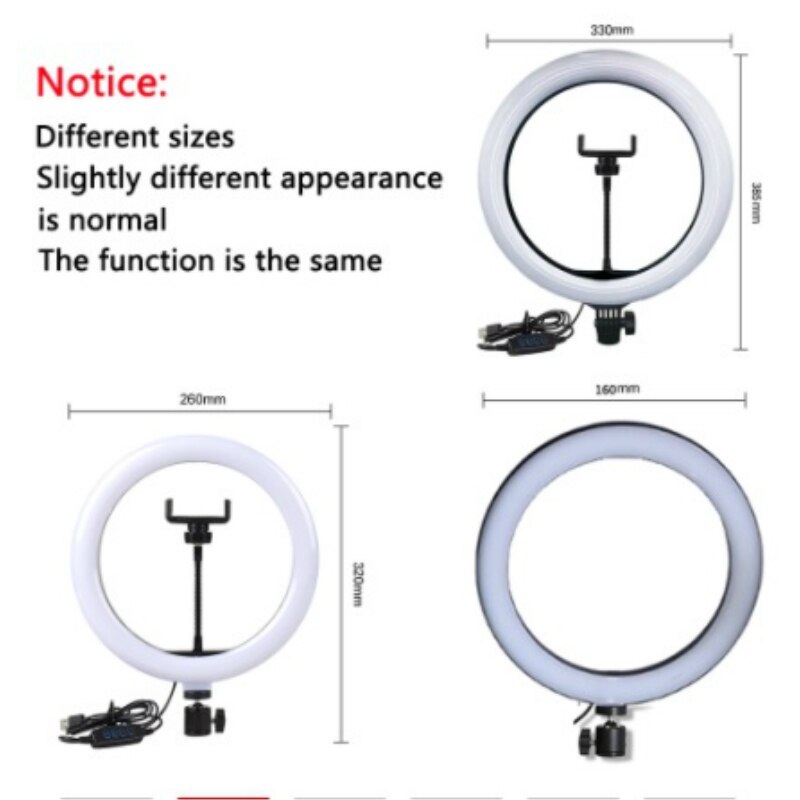 LED Selfie Ring Light Dimmable LED Ring Lamp Photo Video Camera Phone Light ringlight For Live Fill Light