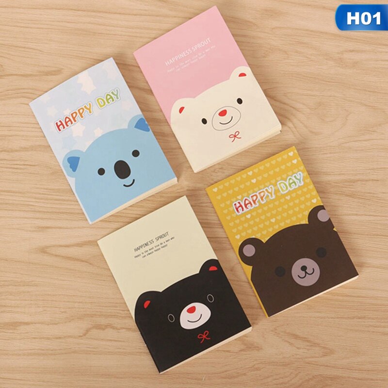 Mini Bloc de notas portátil para escuela y oficina, cuaderno Kawaii, libro de ejercicios, suministros de oficina, 1 Uds.: H01