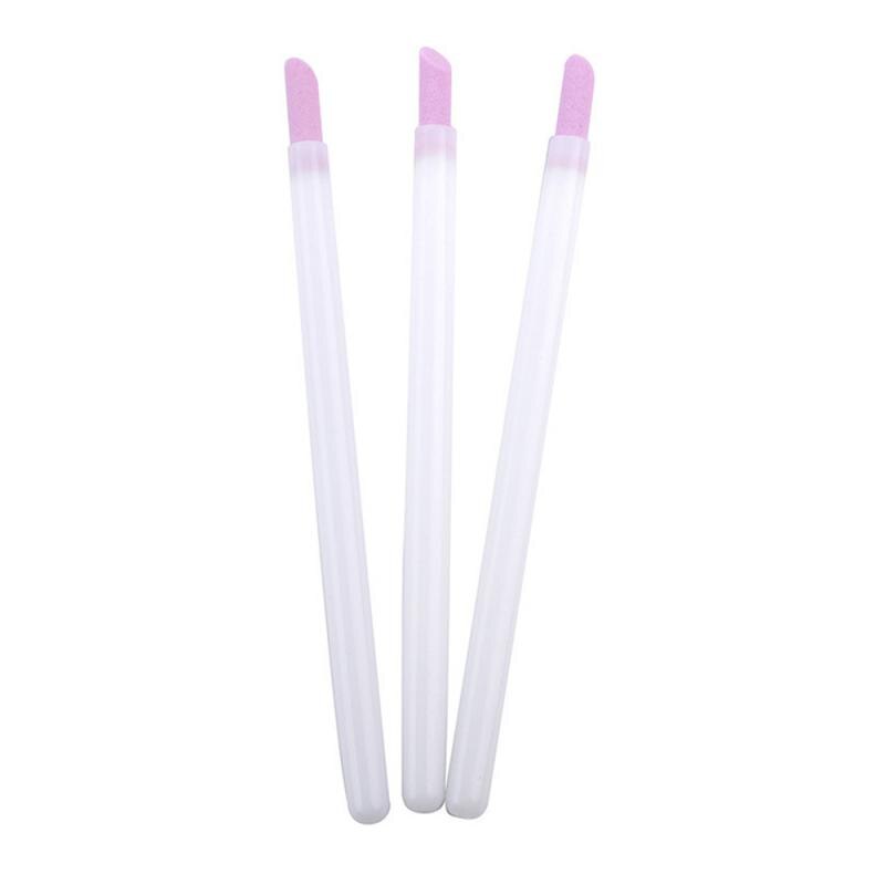 Limas de uñas para hombre y mujer, bolígrafo de pulido para manicura, removedor de piel muerta, color blanco y negro, TSLM1