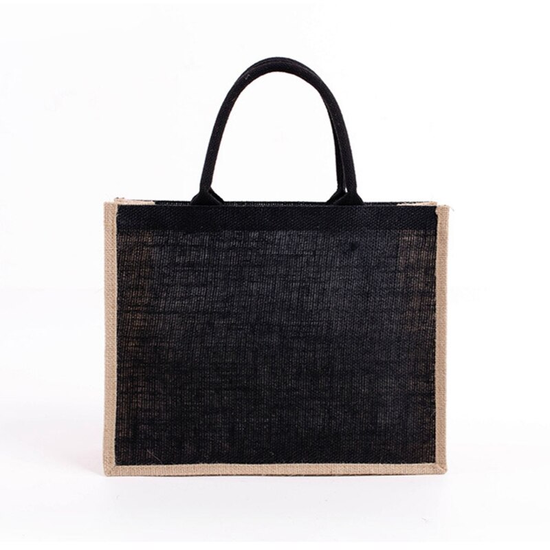 Borsa in tela con interno laminato e manico in morbido cotone, borse per la spesa per donna, borsa regalo per damigella d'onore: BK-2