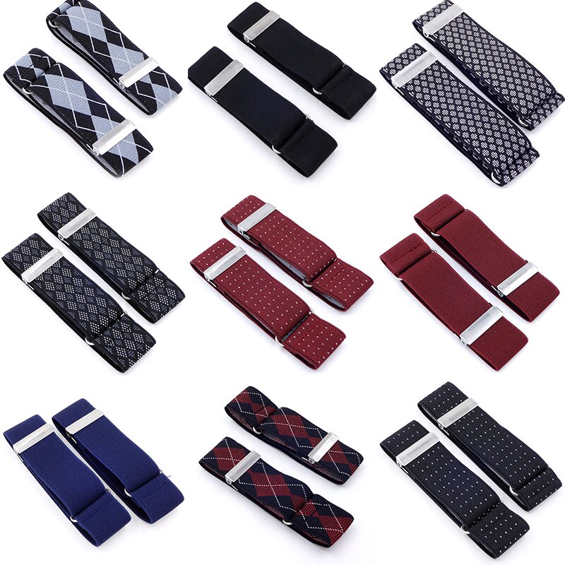 1 Pair Men Shirt Adjustable Armband Sleeve Garter Bartender Cuff Holder Arm Band Hold Up