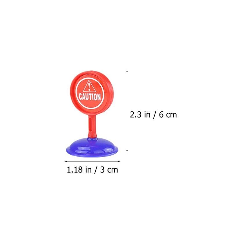 10 pièces bricolage enfants panneau de signalisation jouets avertissement barrage routier Simulation panneaux de signalisation