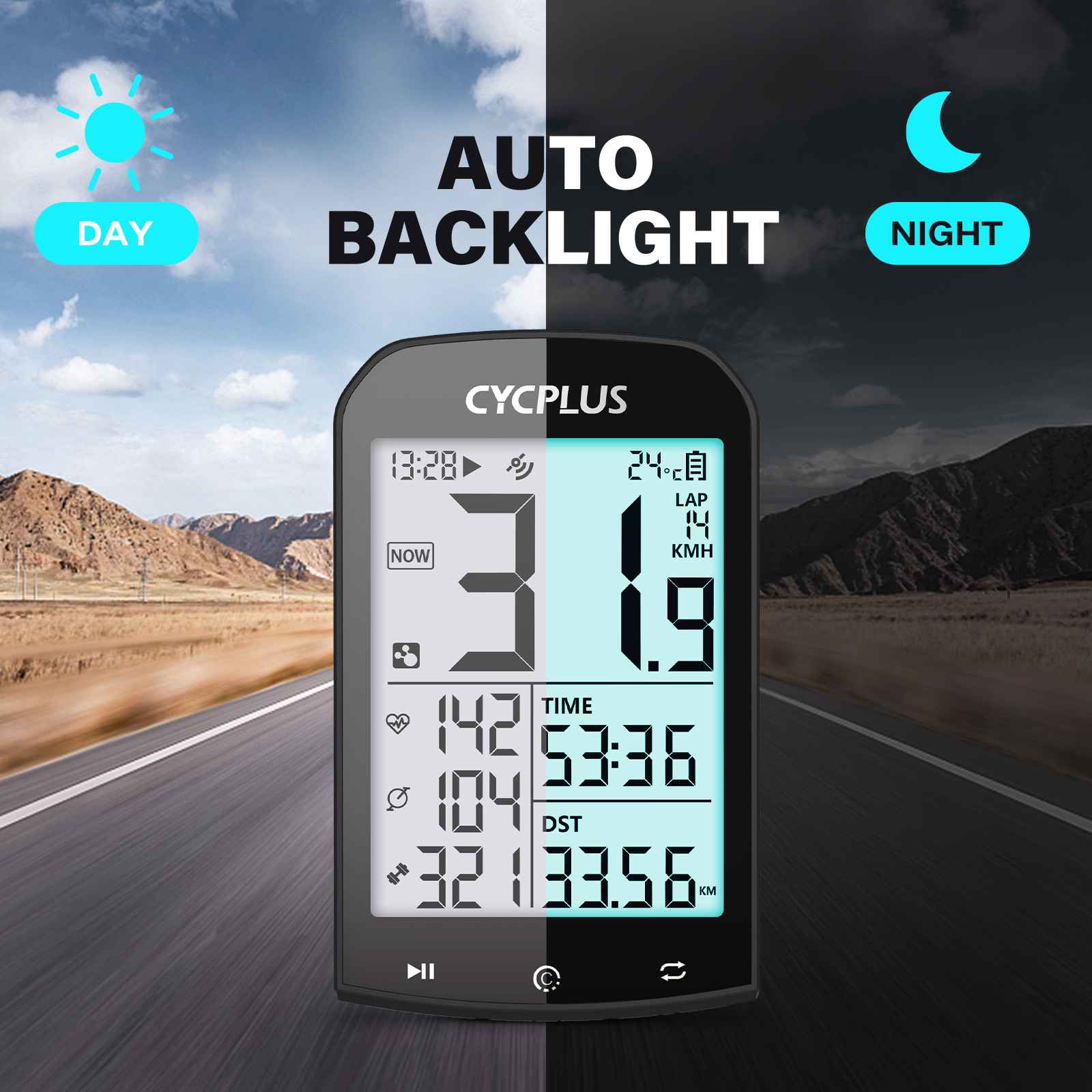 CYCPLUS M1 GPS Fietscomputer Fietsen Snelheidsmeter Bluetooth 5.0 ANT + Ciclismo Snelheidsmeter voor Garmin Zwift Fietsaccessoires