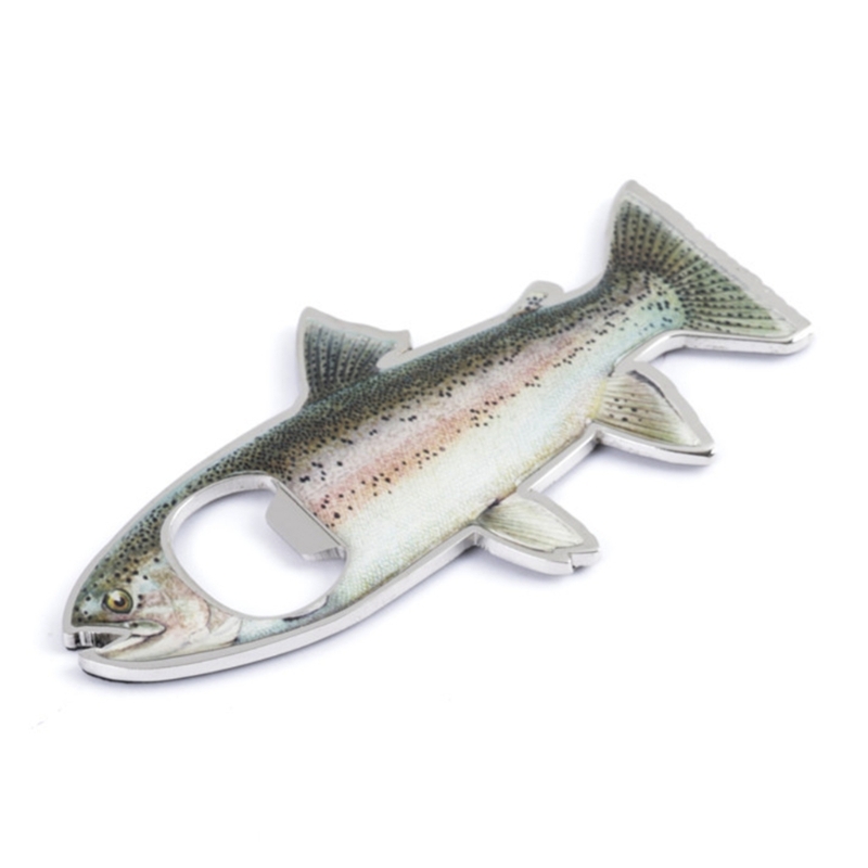 Ergonomic Stainless Steel Fish Beer Bottle Opener Easy to Cleans Bottle Opening Tool Suitable for Various Bottles: green