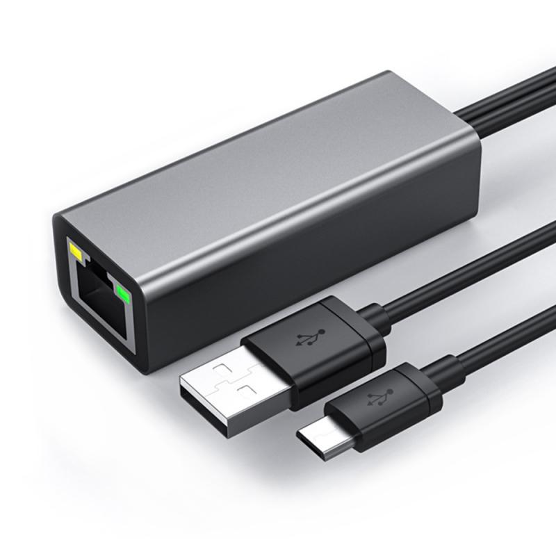 Brand tv-stick  hd 480 mbps mikro usb 2.0 a rj45 adaptador ethernet  de 10/100 mbps para nuevo brand tv / google casa de mini / chromecas