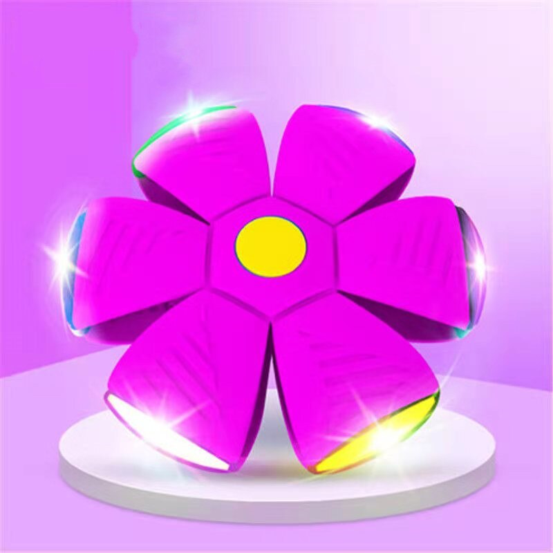 Magic Verbeterde Versie Van Lente Vervormd Vliegende Schotel Bal Vent Bal Kinderen Speelgoed Met Verlichte Flying Disk Vervormd Bal: Purple 6 led