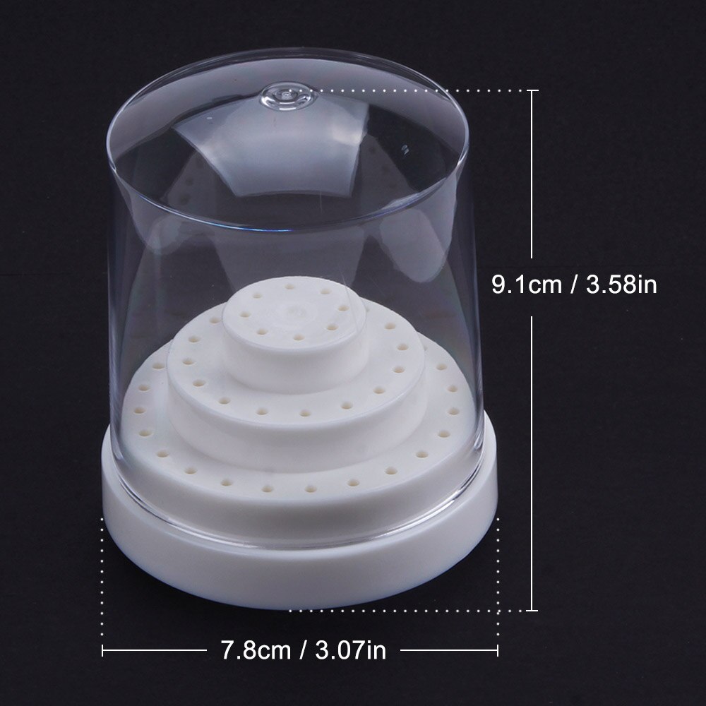Soporte para brocas de uñas con 10/20/48 agujeros, estuche de almacenamiento vacío, contenedor de exhibición, caja de cortador de fresado, soporte de exhibición para manicura Acryl: Multicolor