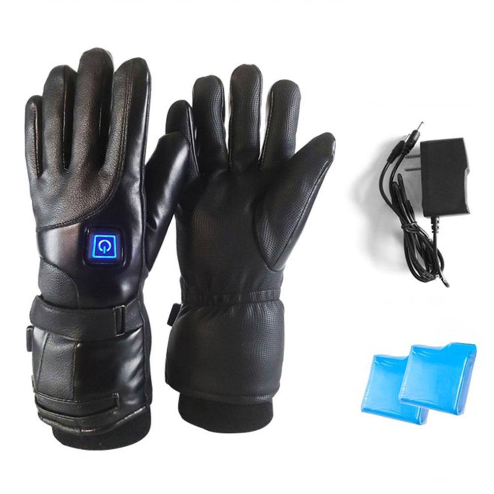 Oplaadbare elektrische warme verwarmde handschoenen 2800ma op batterijen werkende verwarmde handschoenen wintersport verwarmde handschoenen voor klimmen skiën