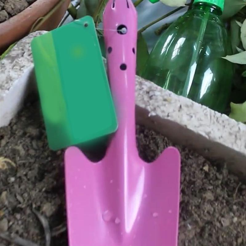 2 st trädgårdsskövlar verktyg utomhus jord spatel plantor spade bärbar plantering spade för trädgård blomma växt (rosa)