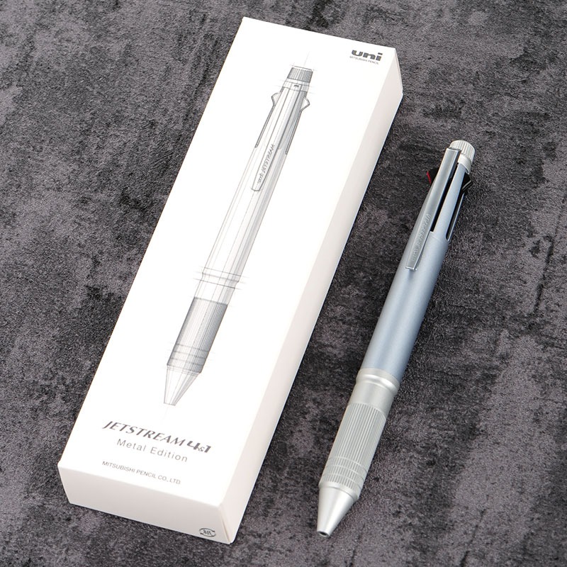 Uni Metal Multi-Function 5 in 1 Ballpoint Pen/Mechanical Pencil frosted paint jetstream low center of gravity Gel Pen Office