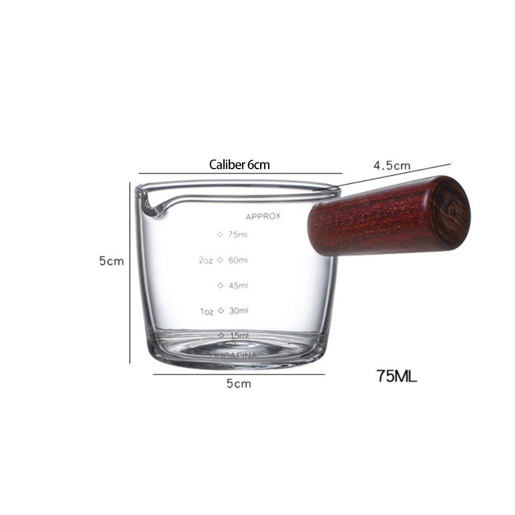 50/70ml Glass Measuring Cup Transparent Mug Pour Spout Measuring Device Clear Scale Baking Milk Cups Kitchen Accessorie