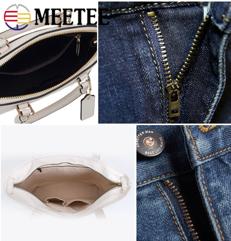 Meetee 10 kpl 10/13/15/18cm 4#  tiivistä metallia vetoketju housut pussit tasku auto lukko sisustus vetoketju tee itse vaate ompelutarvikkeet  za025