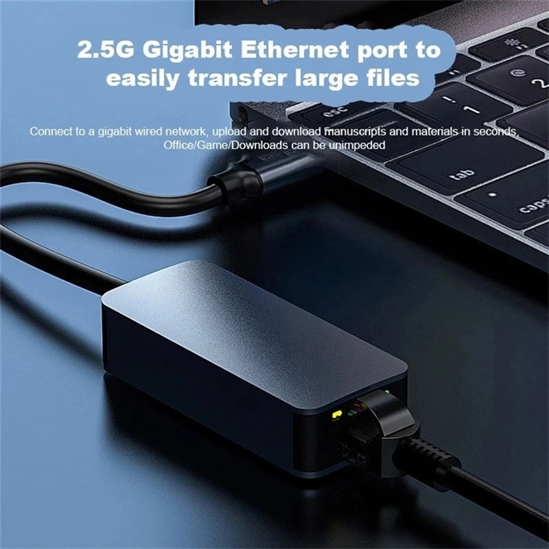 2500Mbps USB 3.0 Bedrade USB Type C Naar Rj45 Lan Ethernet Adapter RTL8156 Netwerkkaart voor PC Macbook Windows Laptop