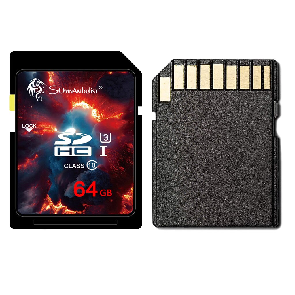 SomnAmbulist 64GB TF Card 64GB Memory Card Classe 10 3D 4K V30 Video High Speed Capacity Card for Camera